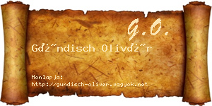 Gündisch Olivér névjegykártya